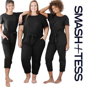 Smash + Tess x The Birds Papaya Jemma Romper | Black Cropped Jumpsuit | Size S